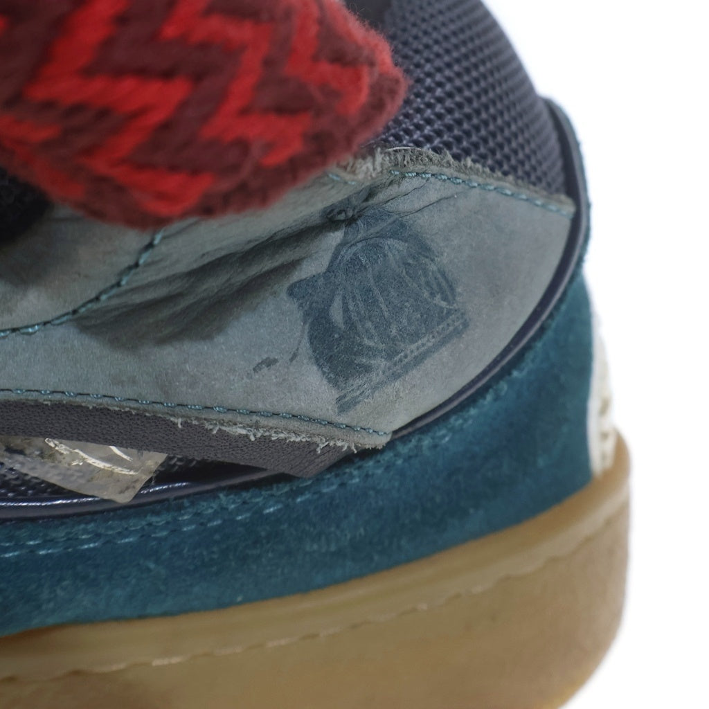 LANVIN(ランバン) Leather Curb Sneakers レザーカーブスニーカーズ ローカットスニーカー ブルー/レッド 40