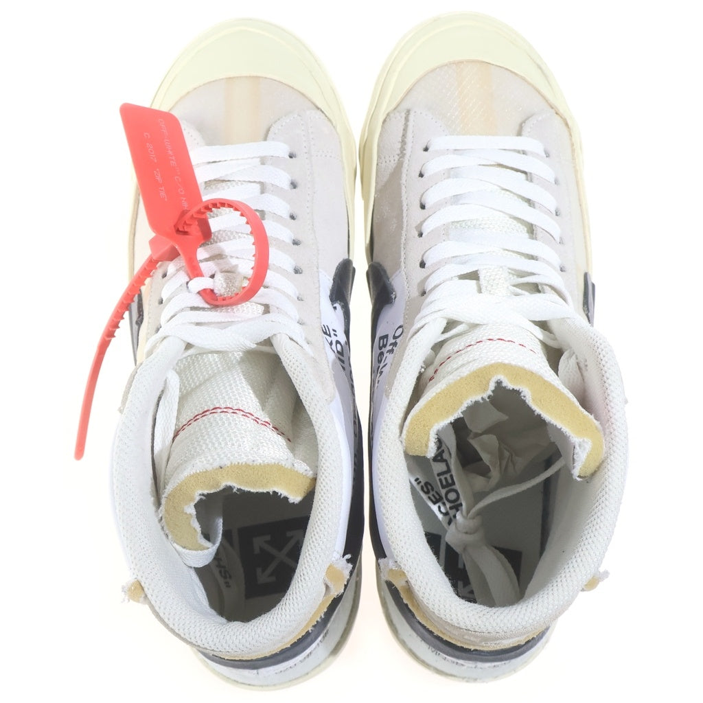 NIKE(ナイキ) ×OFF-WHITE THE 10 BLAZER MID AA3832-100 オフホワイト ザ テン ブレザー ミッドカットスニーカー US9.5/27.5cm ホワイト