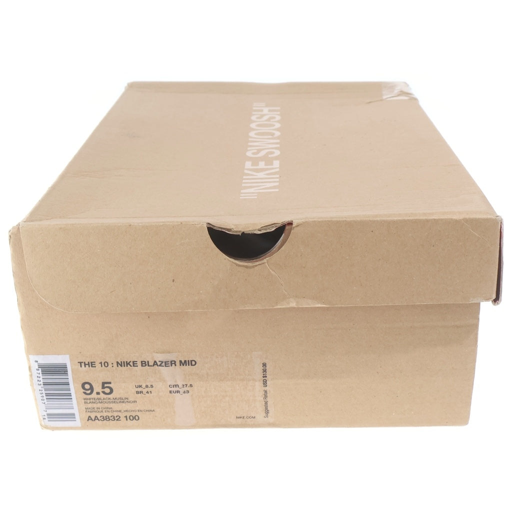 NIKE(ナイキ) ×OFF-WHITE THE 10 BLAZER MID AA3832-100 オフホワイト ザ テン ブレザー ミッドカットスニーカー US9.5/27.5cm ホワイト