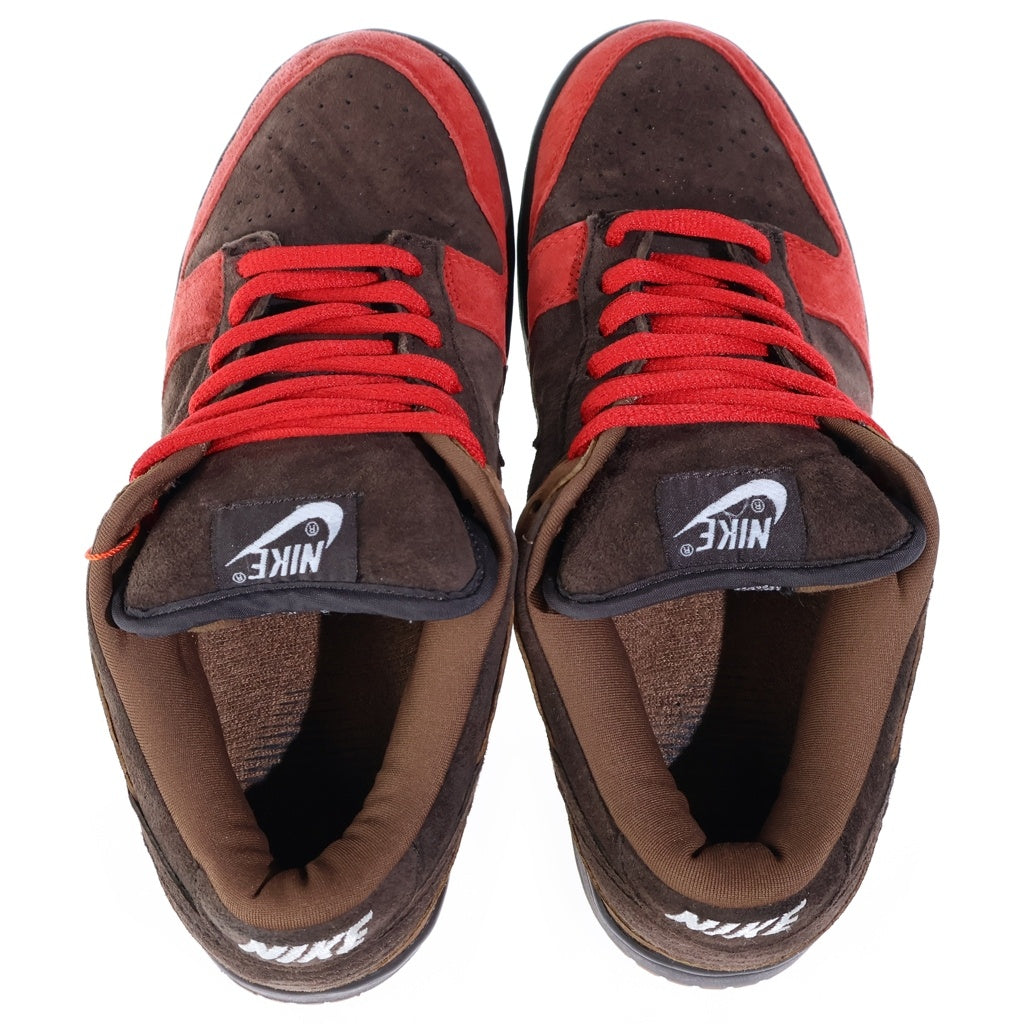 NIKE(ナイキ) 【観賞用 2003年製】DUNK LOW PRO BISON 304292-226 ダンク バイソン つま赤 ローカットスニーカー US9.5/27.5cm レッド/ブラウン