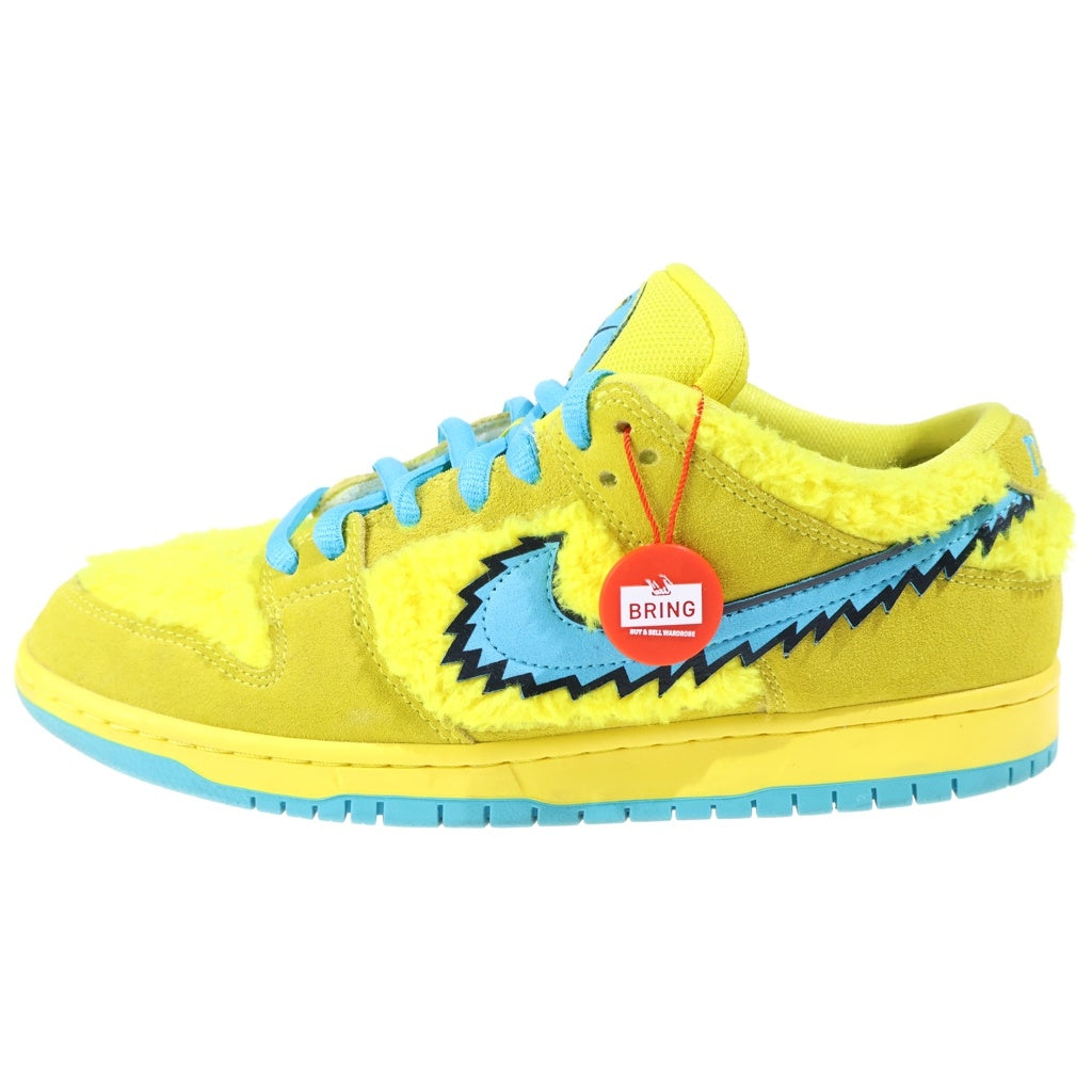 NIKE(ナイキ) ×Grateful Dead DUNK LOW YELLOW BEAR グレイトフルデッド ダンク イエローベア ローカットスニーカー イエロー US10.5/28.5cm CJ5378-700
