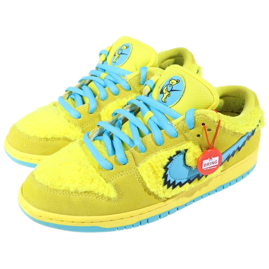 NIKE(ナイキ) ×Grateful Dead DUNK LOW YELLOW BEAR グレイトフルデッド ダンク イエローベア ローカットスニーカー イエロー US10.5/28.5cm CJ5378-700