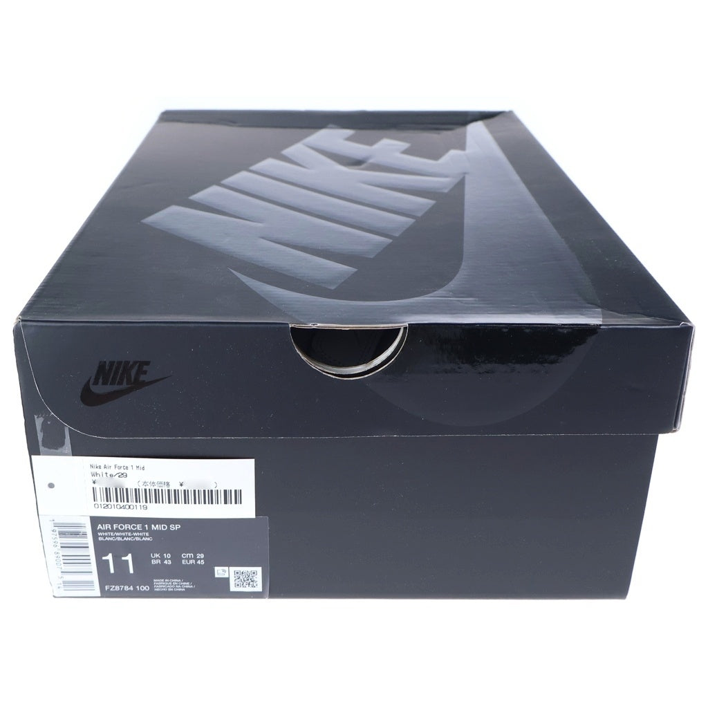 NIKE(ナイキ) ×SUPREME AIR FORCE 1 MID SP FZ8784-100 シュプリーム エアフォース1 ミッドカットスニーカー US11/29.0cm ホワイト
