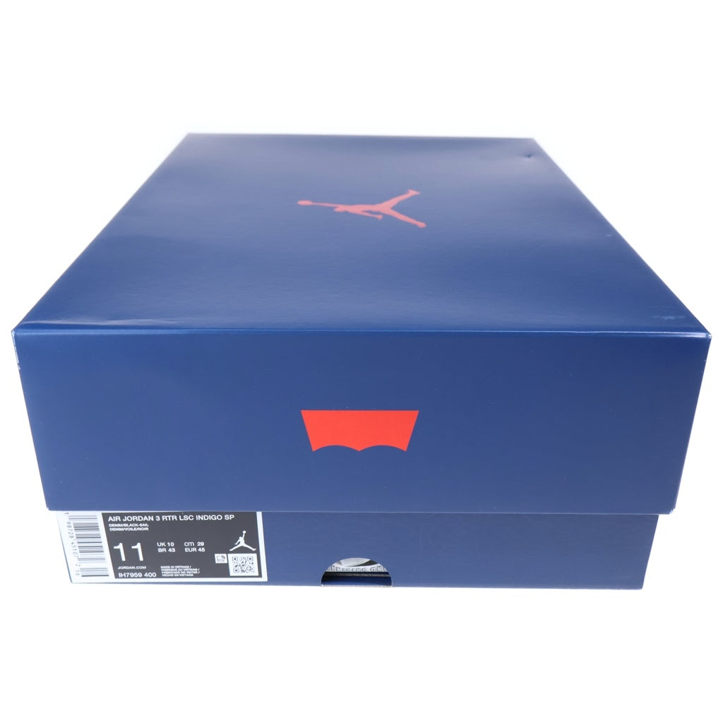 NIKE(ナイキ) ×LEVI'S AIR JORDAN 3 RETRO LSC INDIGO SP IH7959-400 リーバイス エアジョーダン3 ミッドカットスニーカー US11/29.0cm インディゴ