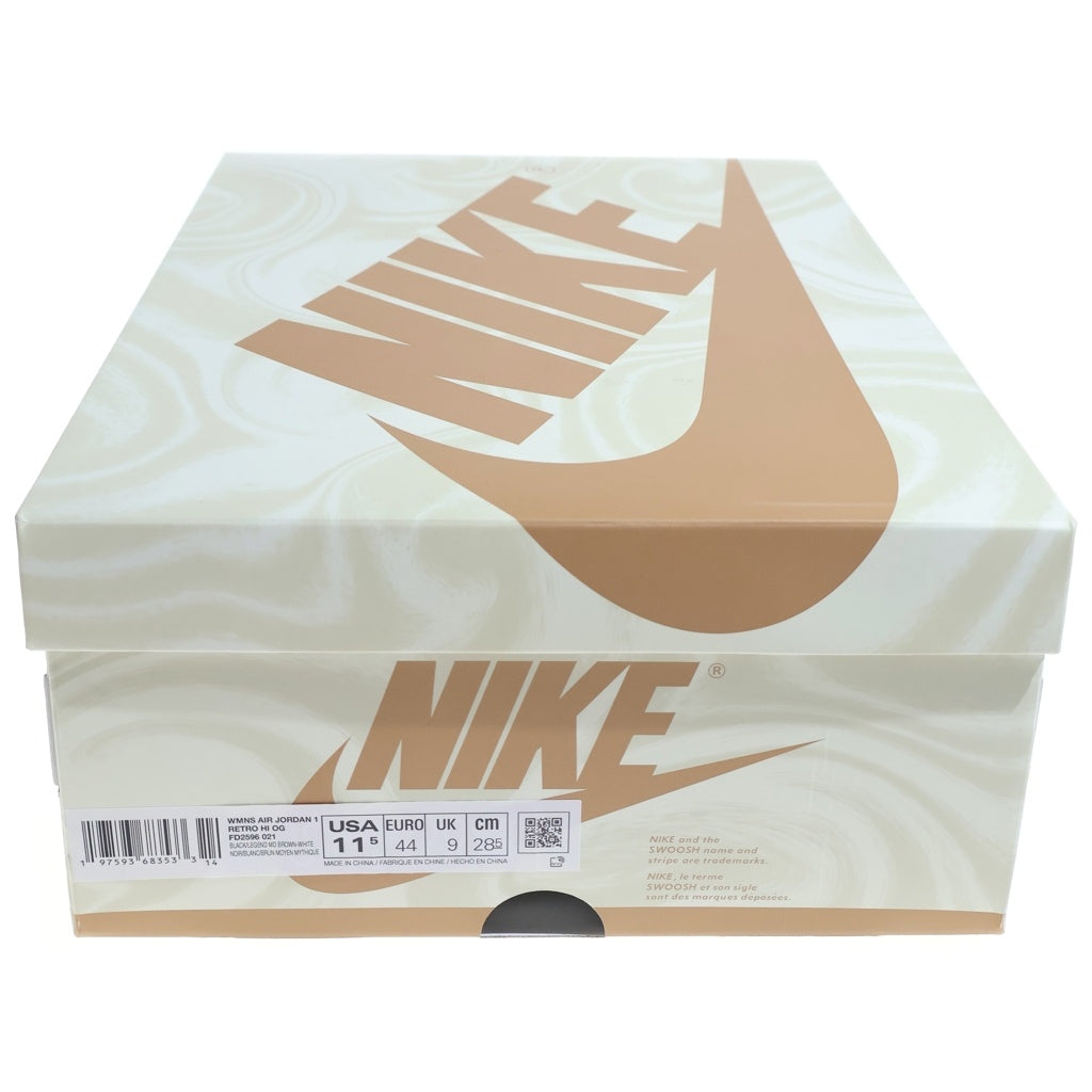 NIKE(ナイキ) WMNS AIR JORDAN 1 RETRO HIGH エアジョーダン1 レトロ ハイ OG ハイカットスニーカー シューズ FD2596-021 ホワイト/ブラック US11.5/28.5cm