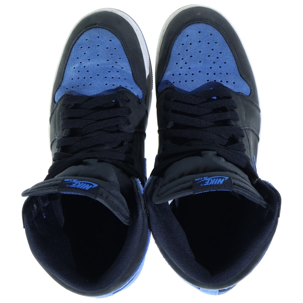 NIKE(ナイキ) AIR JORDAN 1 RETRO HIGH OG ROYAL REIMAGINED エアジョーダン1 レトロ ロイヤルリイマジンド ハイカットスニーカー DZ5485-042 ブラック/ブルー US10.5/28.5cm