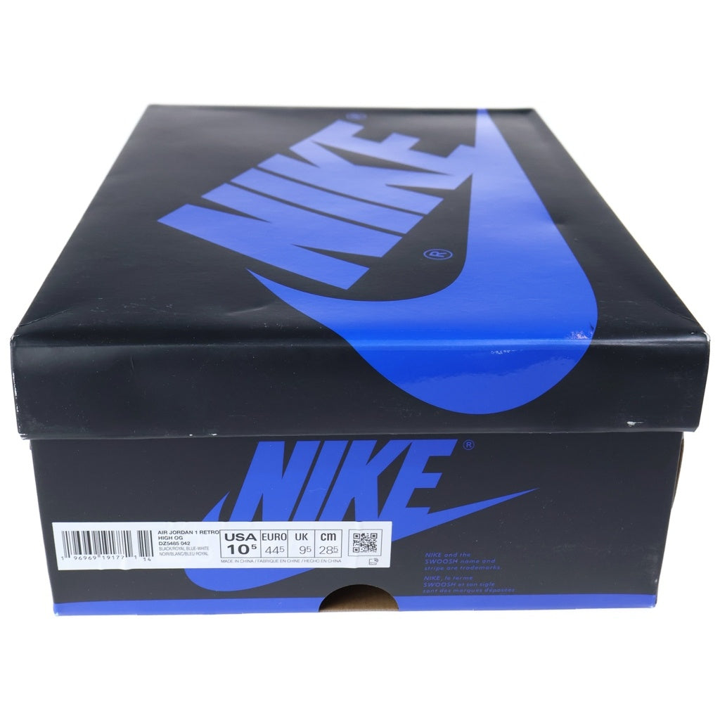 NIKE(ナイキ) AIR JORDAN 1 RETRO HIGH OG ROYAL REIMAGINED エアジョーダン1 レトロ ロイヤルリイマジンド ハイカットスニーカー DZ5485-042 ブラック/ブルー US10.5/28.5cm