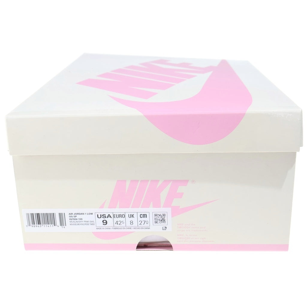 NIKE(ナイキ) ×TRAVIS SCOTT AIR JORDAN 1 RETRO LOW OG トラヴィススコット エアージョーダン1 レトロ ローカットスニーカー ピンク/ベージュ US9/27cm IQ7604-100
