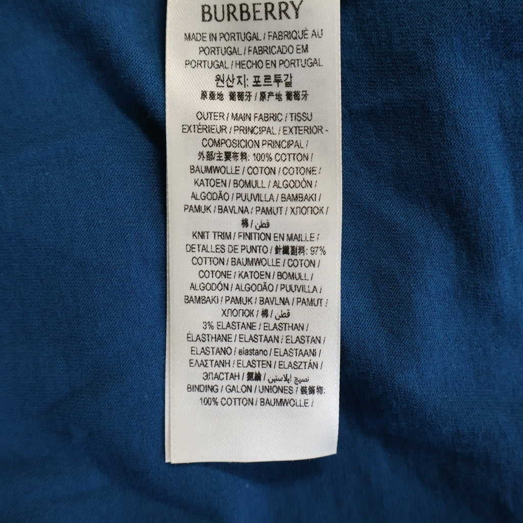 BURBERRY(バーバリー) フロントメガチェックプリント 半袖Tシャツカットソー ブルー 8120955