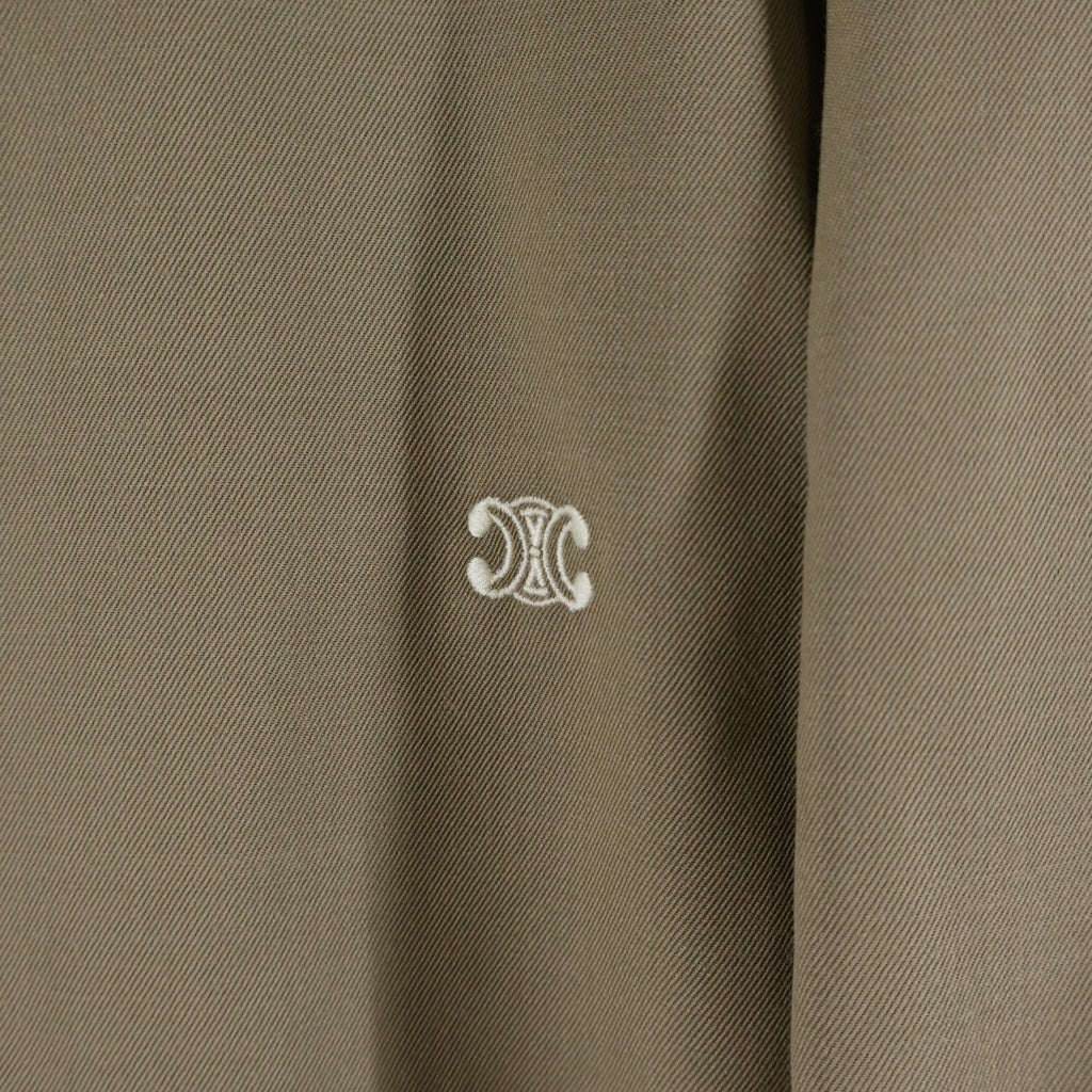 CELINE(セリーヌ) 25AW Triomphe Wool Twill Zip Up Jacket トリオンフ ウールツイル ジップアップジャケット ベージュ RV01E973C