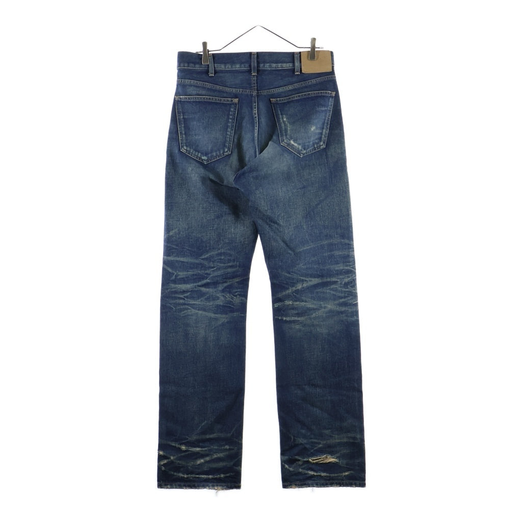 CELINE(セリーヌ) 24SS Destroyed Blue Marble Wash Denim デストロイド ブルーマーブルウォッシュ デニムパンツ インディゴ N574 664X 06UE