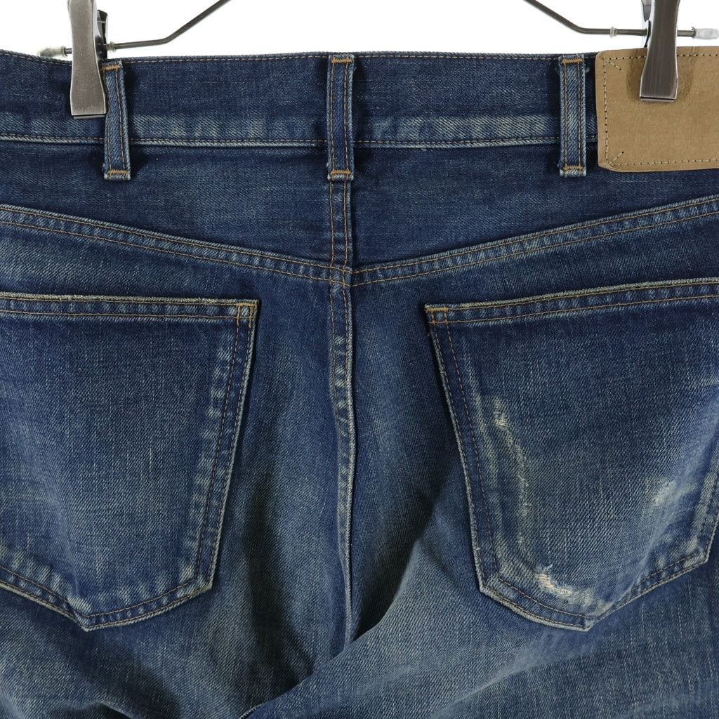 CELINE(セリーヌ) 24SS Destroyed Blue Marble Wash Denim デストロイド ブルーマーブルウォッシュ デニムパンツ インディゴ N574 664X 06UE