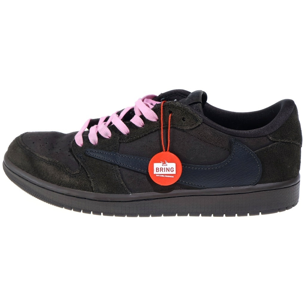 NIKE(ナイキ) ×TRAVIS SCOTT AIR JORDAN LOW OG SP VELVET BROWN トラヴィススコット エアジョーダン 1 ベルベット ローカットスニーカー US10.5/28.5cm ブラウン DM7866-202
