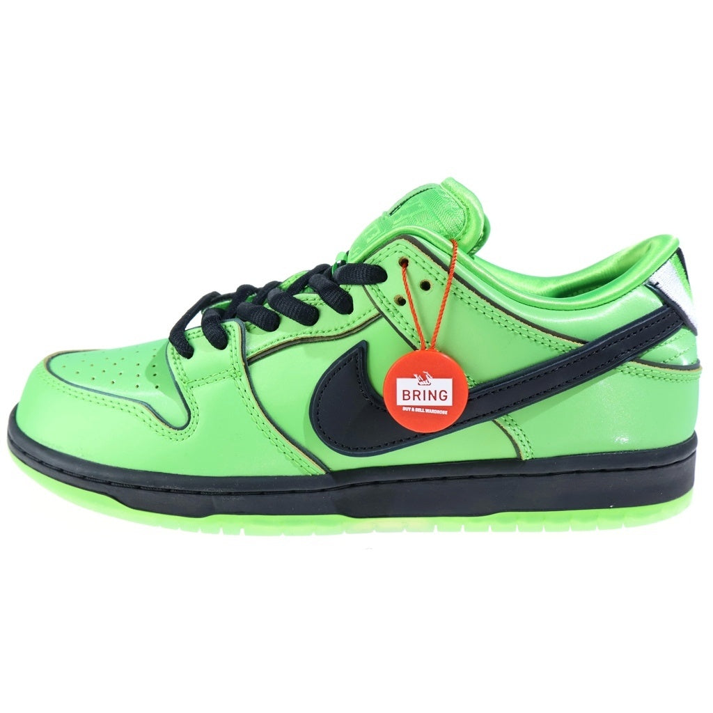 NIKE SB(ナイキエスビー) ×THE POWERPUFF GIRLS DUNK LOW BUTTERCUP FZ8319-300 パワーパフガールズ ダンク バターカップ ローカットスニーカー US9.5/27.5cm グリーン