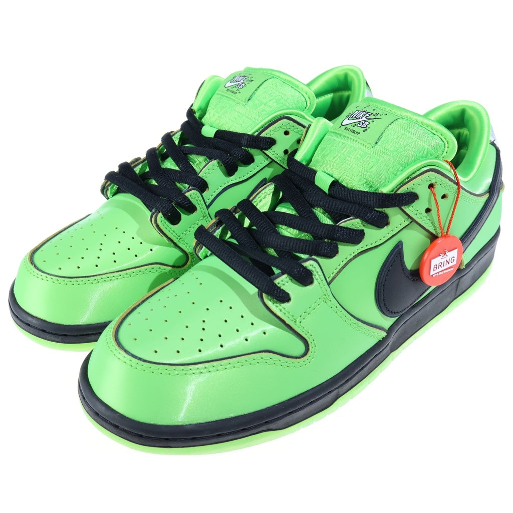 NIKE SB(ナイキエスビー) ×THE POWERPUFF GIRLS DUNK LOW BUTTERCUP FZ8319-300 パワーパフガールズ ダンク バターカップ ローカットスニーカー US9.5/27.5cm グリーン