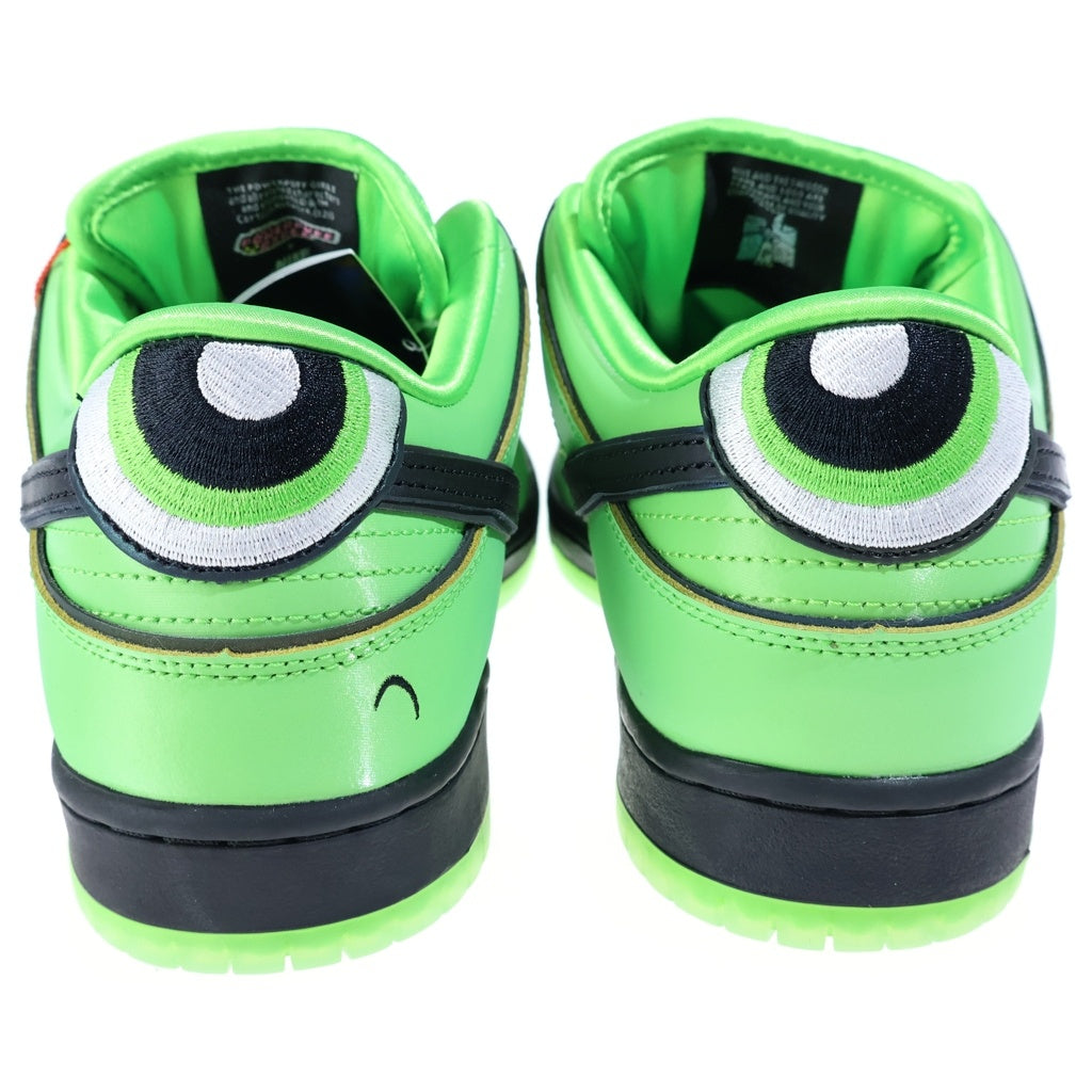 NIKE SB(ナイキエスビー) ×THE POWERPUFF GIRLS DUNK LOW BUTTERCUP FZ8319-300 パワーパフガールズ ダンク バターカップ ローカットスニーカー US9.5/27.5cm グリーン