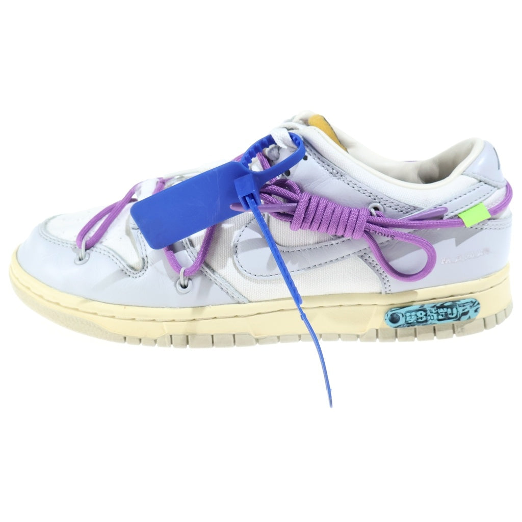 NIKE(ナイキ) ×OFF-WHITE DUNK LOW 1 OF 50 LOT.48 オフホワイト ダンク ローカットスニーカー US7.5/25.5cm ホワイト/グレー DM1602-107