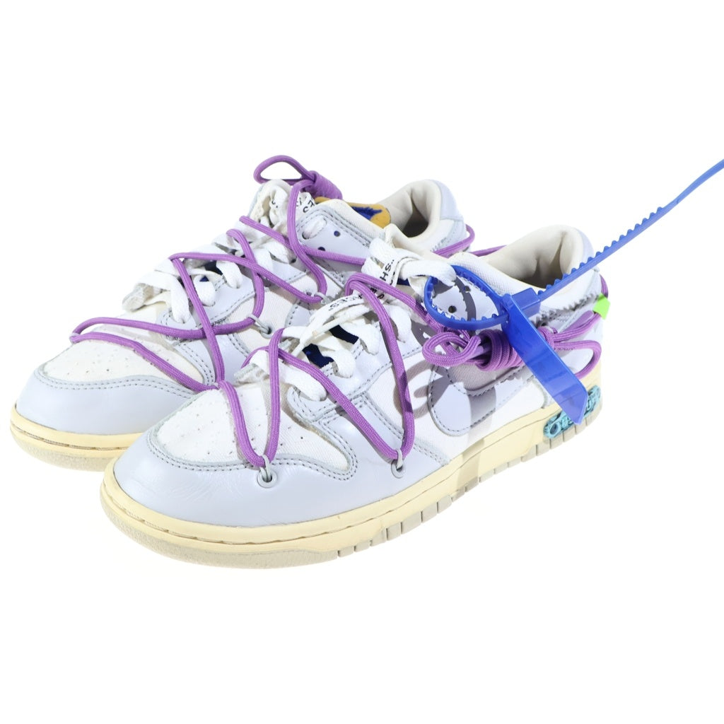 NIKE(ナイキ) ×OFF-WHITE DUNK LOW 1 OF 50 LOT.48 オフホワイト ダンク ローカットスニーカー US7.5/25.5cm ホワイト/グレー DM1602-107