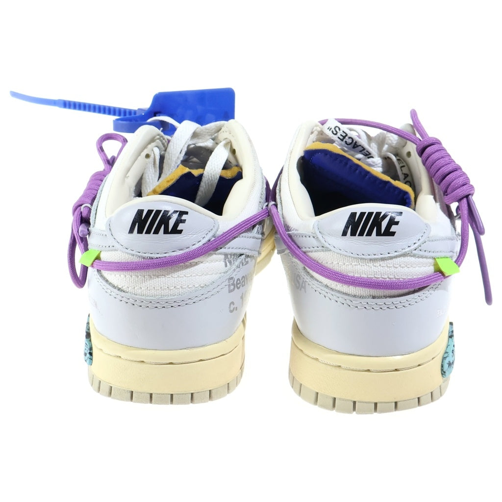 NIKE(ナイキ) ×OFF-WHITE DUNK LOW 1 OF 50 LOT.48 オフホワイト ダンク ローカットスニーカー US7.5/25.5cm ホワイト/グレー DM1602-107