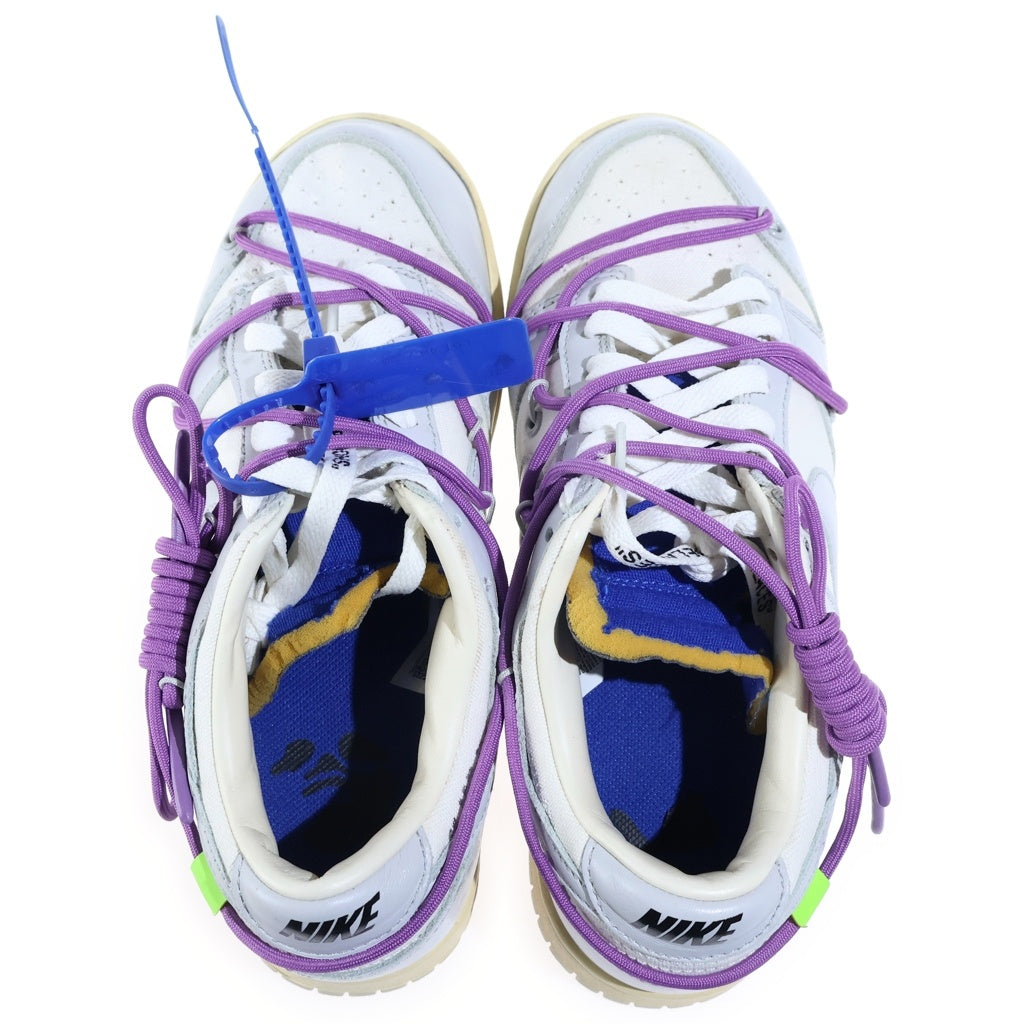 NIKE(ナイキ) ×OFF-WHITE DUNK LOW 1 OF 50 LOT.48 オフホワイト ダンク ローカットスニーカー US7.5/25.5cm ホワイト/グレー DM1602-107