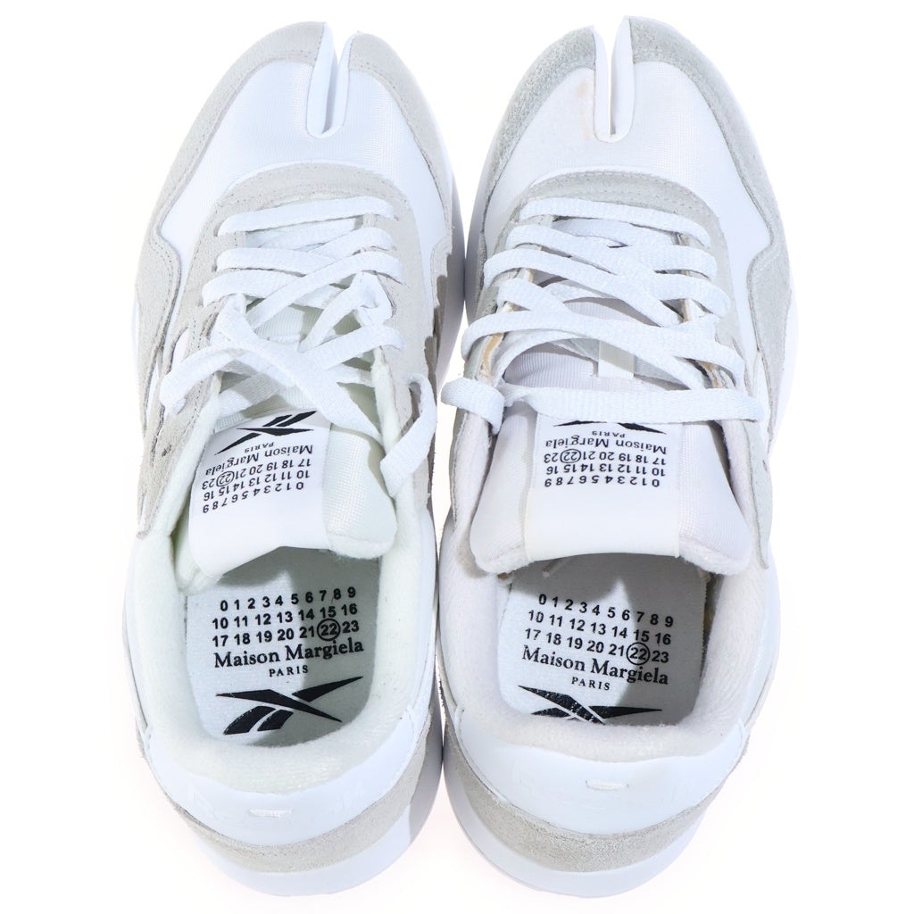 Maison Margiela(メゾンマルジェラ) ×Reebok PROJECT 0 CL NYLON リーボック プロジェクト クラシックレザー ナイロン タビ ローカットスニーカー US8.5/26.5cm ホワイト/グレー HP8847