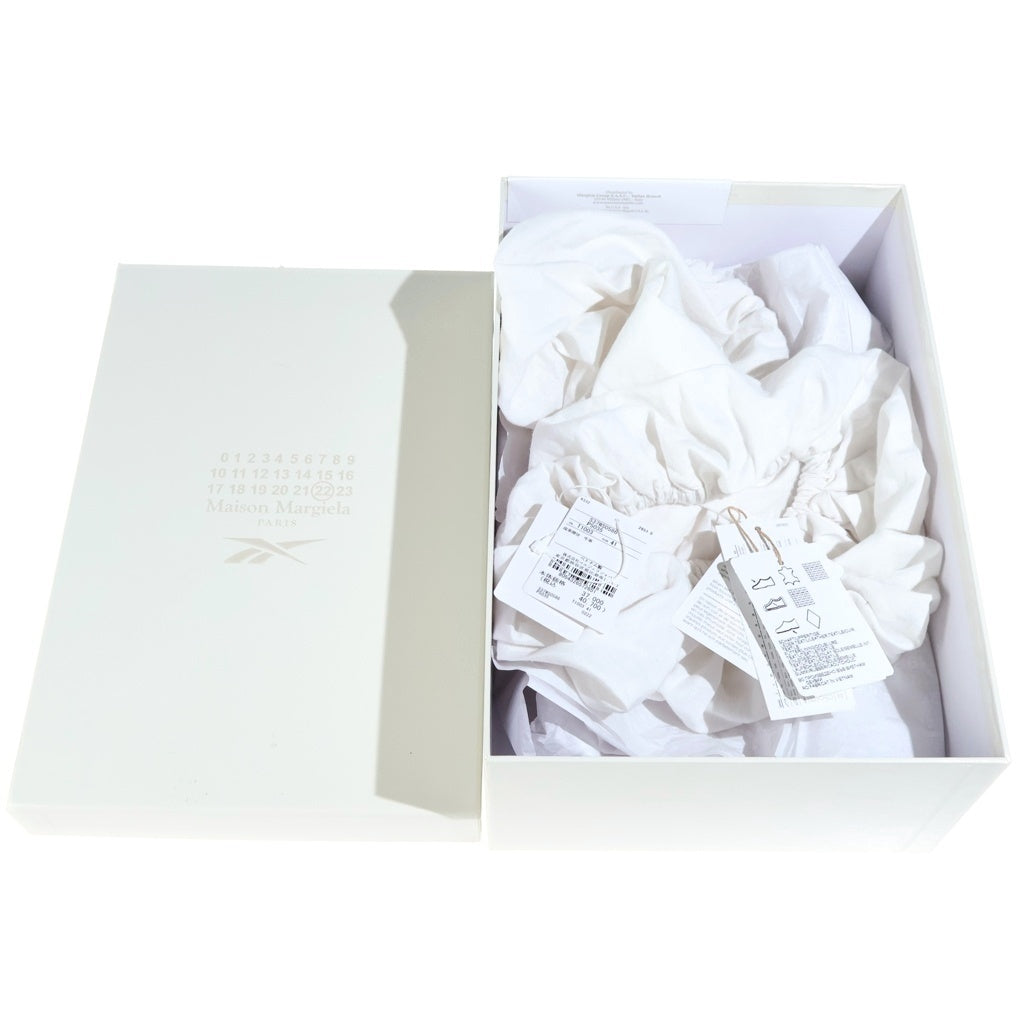 Maison Margiela(メゾンマルジェラ) ×Reebok PROJECT 0 CL NYLON リーボック プロジェクト クラシックレザー ナイロン タビ ローカットスニーカー US8.5/26.5cm ホワイト/グレー HP8847