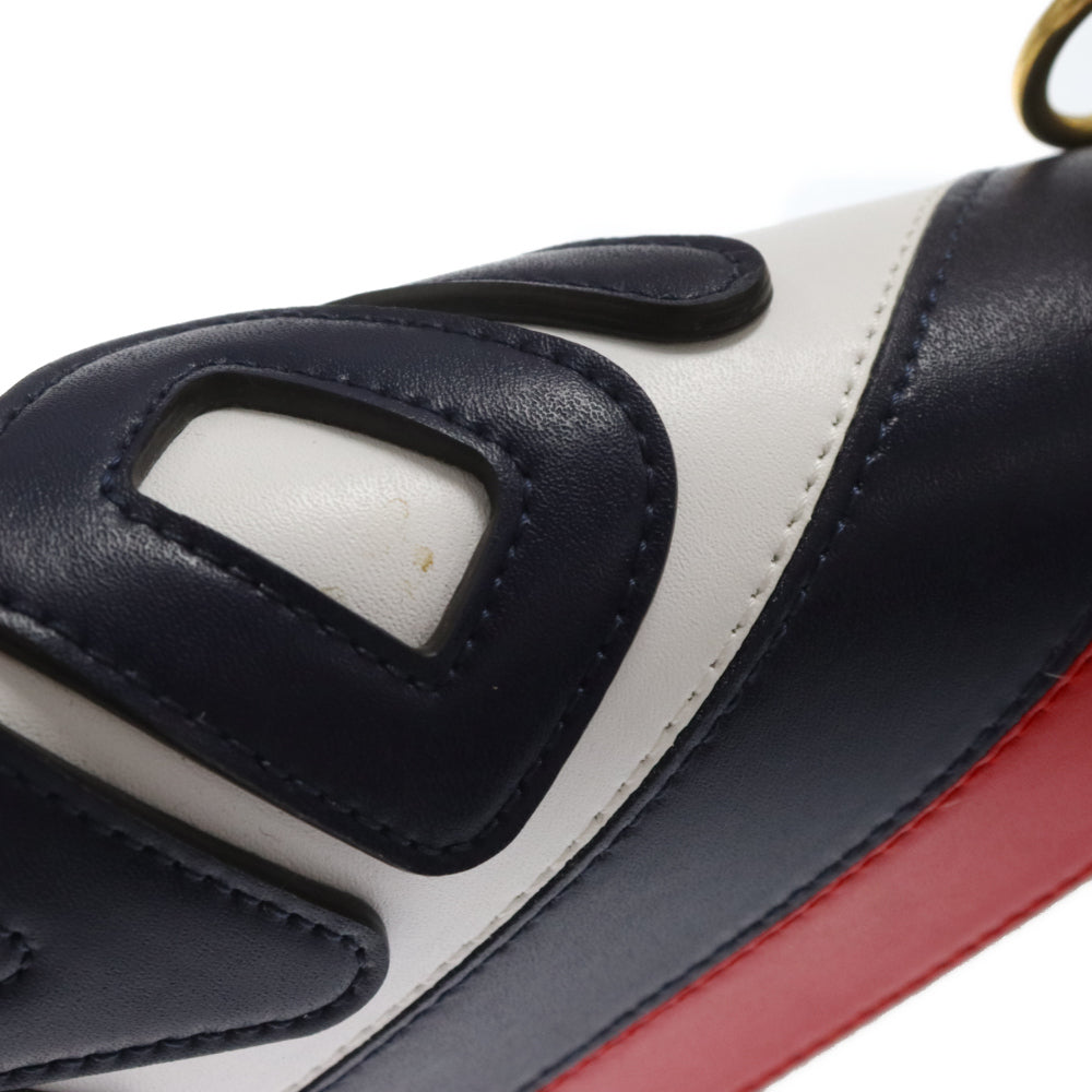 FENDI(フェンディ) ×FILA マニアコレクション カーフレザー ショルダーバッグ ホワイト/マルチ 8BT283 A5PL F15AS ハンドバッグ