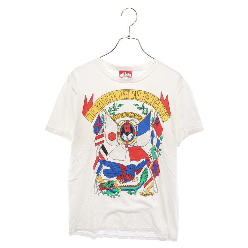 REVOLVER(リボルバー) プリント クルーネック 半袖Tシャツ ホワイト