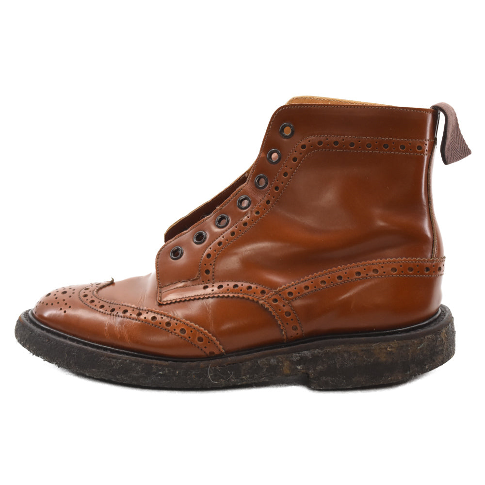 Tricker's(トリッカーズ) COUNTRY BOOTS MALTON カントリーハイカット レザーブーツ ブラウン M2508 6 1/2