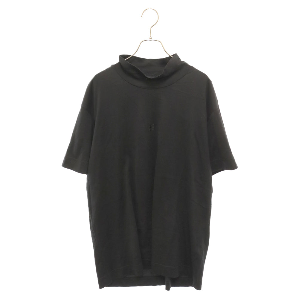 GIVENCHY(ジバンシィ) 4G EMBROIDERED TURTLENECK TEE 4G エンブロイダード タートルネック Tシャツ 半袖カットソー BM712G3Y6B ブラック