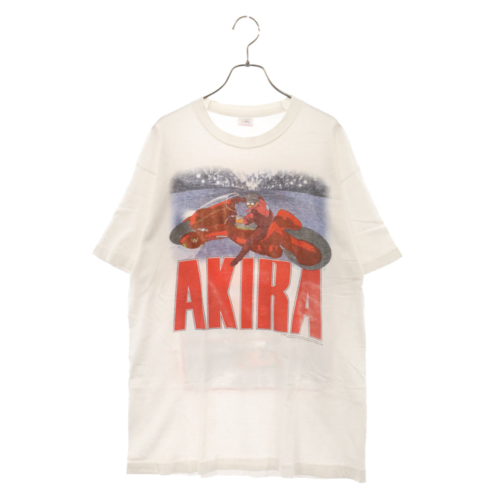 VINTAGE(ヴィンテージ) 90S AKIRA アキラ 金田バイク プリント 半袖クルーネックTシャツカットソー ホワイト FRUITタグ