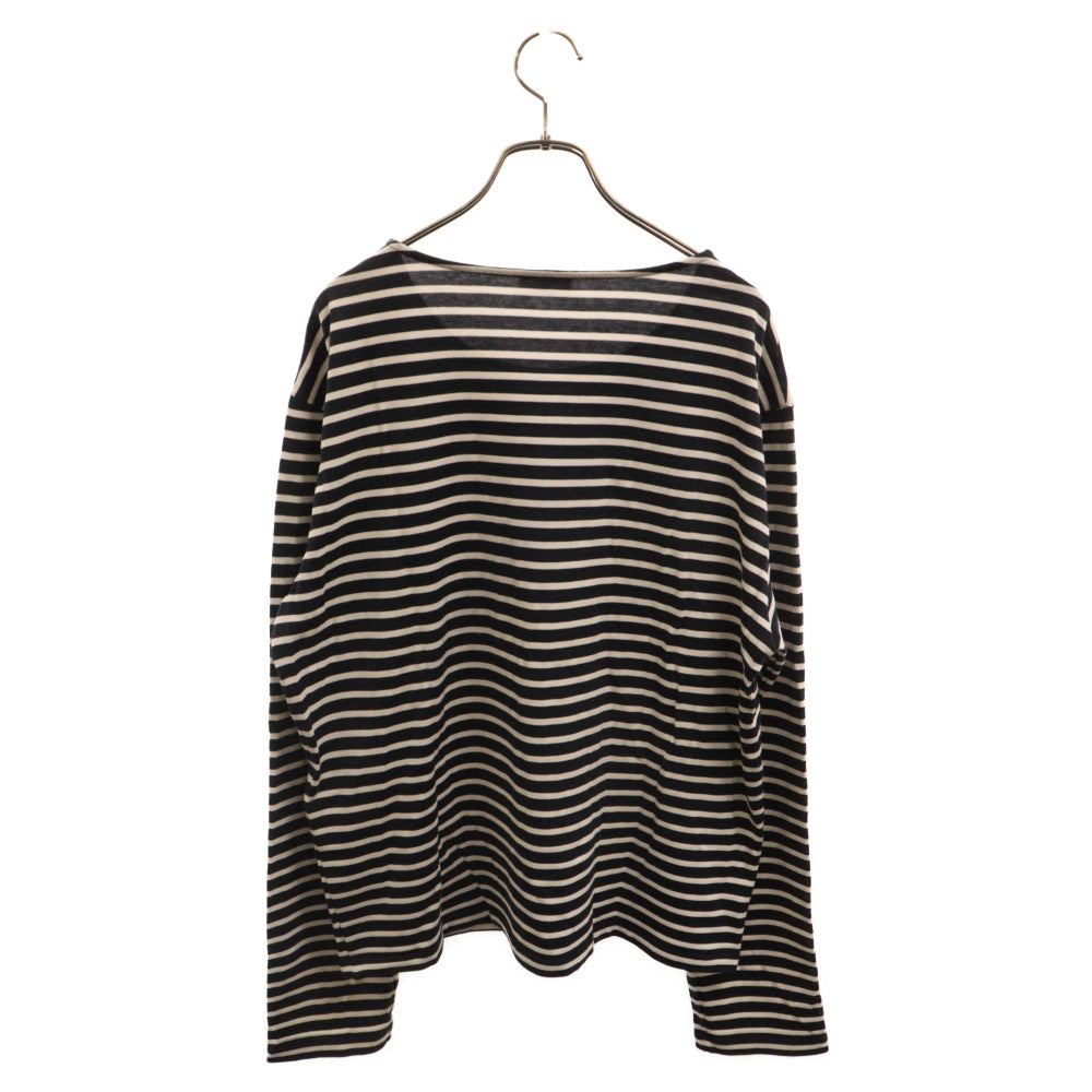 CELINE(セリーヌ) 24SS TRIOMPHE T-SHIRT IN STRIPED COTTON JERSEY ストライプ コットンジャージートリオンフ 長袖Tシャツ ロンT 2X43M879Y.01WN ネイビー/ホワイト