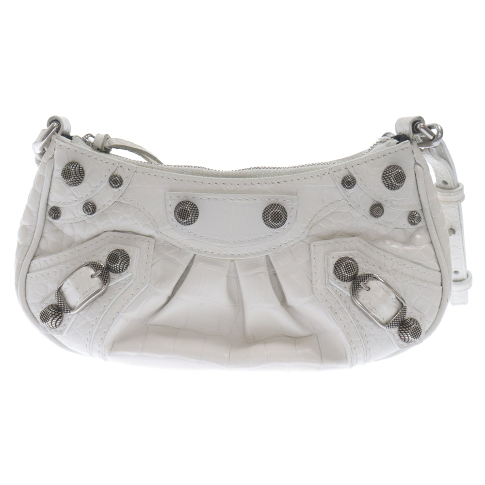 BALENCIAGA(バレンシアガ) LE CAGOLE MINI ルカゴール チェーンハンドバッグ レザー ミニ ショルダー バッグ レディース 695814 9016 ホワイト