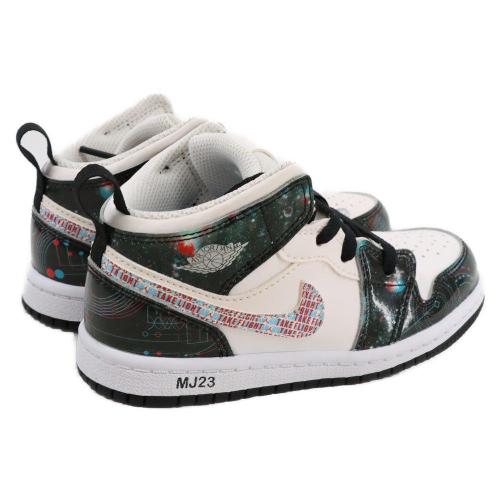 NIKE(ナイキ) TD Air Jordan 1 Mid SE Take Flight TDエアジョーダン1 ミッドカットスニーカー SE テイクフライト BQ6933-114 ホワイト/マルチ キッズ US9C/15.0cm