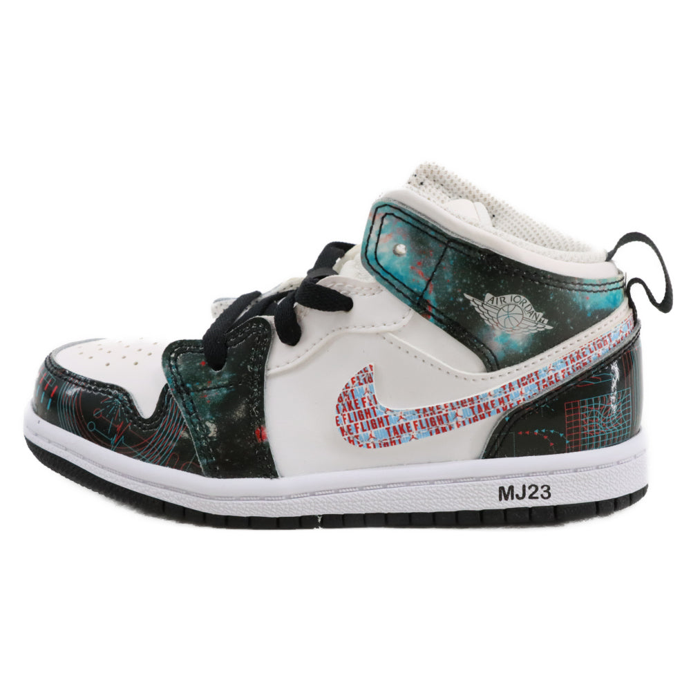 NIKE(ナイキ) TD Air Jordan 1 Mid SE Take Flight TDエアジョーダン1 ミッドカットスニーカー SE テイクフライト BQ6933-114 ホワイト/マルチ キッズ US10C/16.0cm