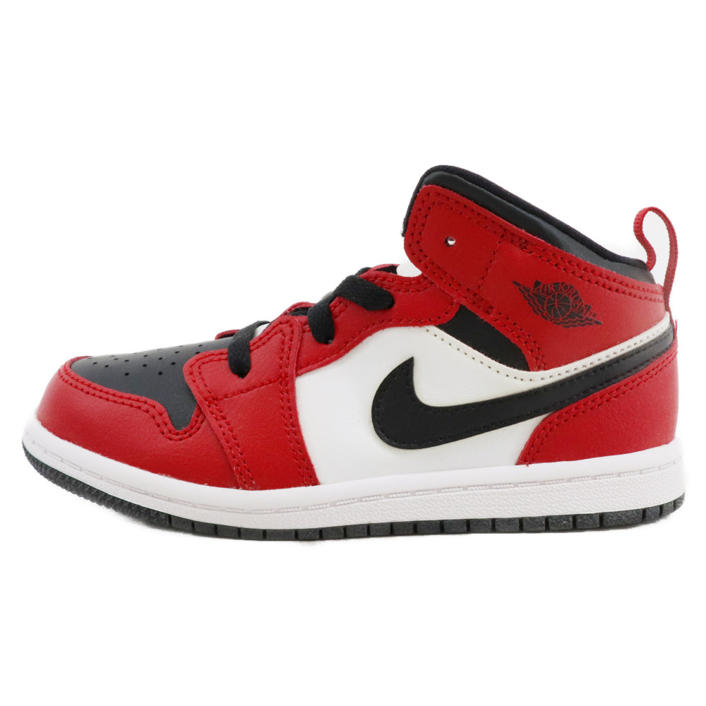 NIKE(ナイキ) TD AIR JORDAN 1 MID CHICAGO BLACK TOE エアジョーダン1 ミッド シカゴブラックトゥ ミッドカットスニーカー キッズ 640735-069 US10C/16.0cm