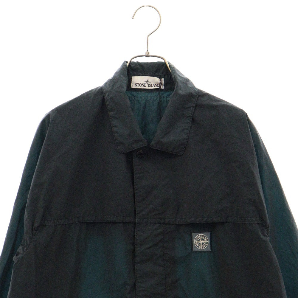 STONE ISLAND(ストーンアイランド) Lamy Velour Packable Coat ロゴパッチ ナイロンコート ジャケット ブラック 681570631