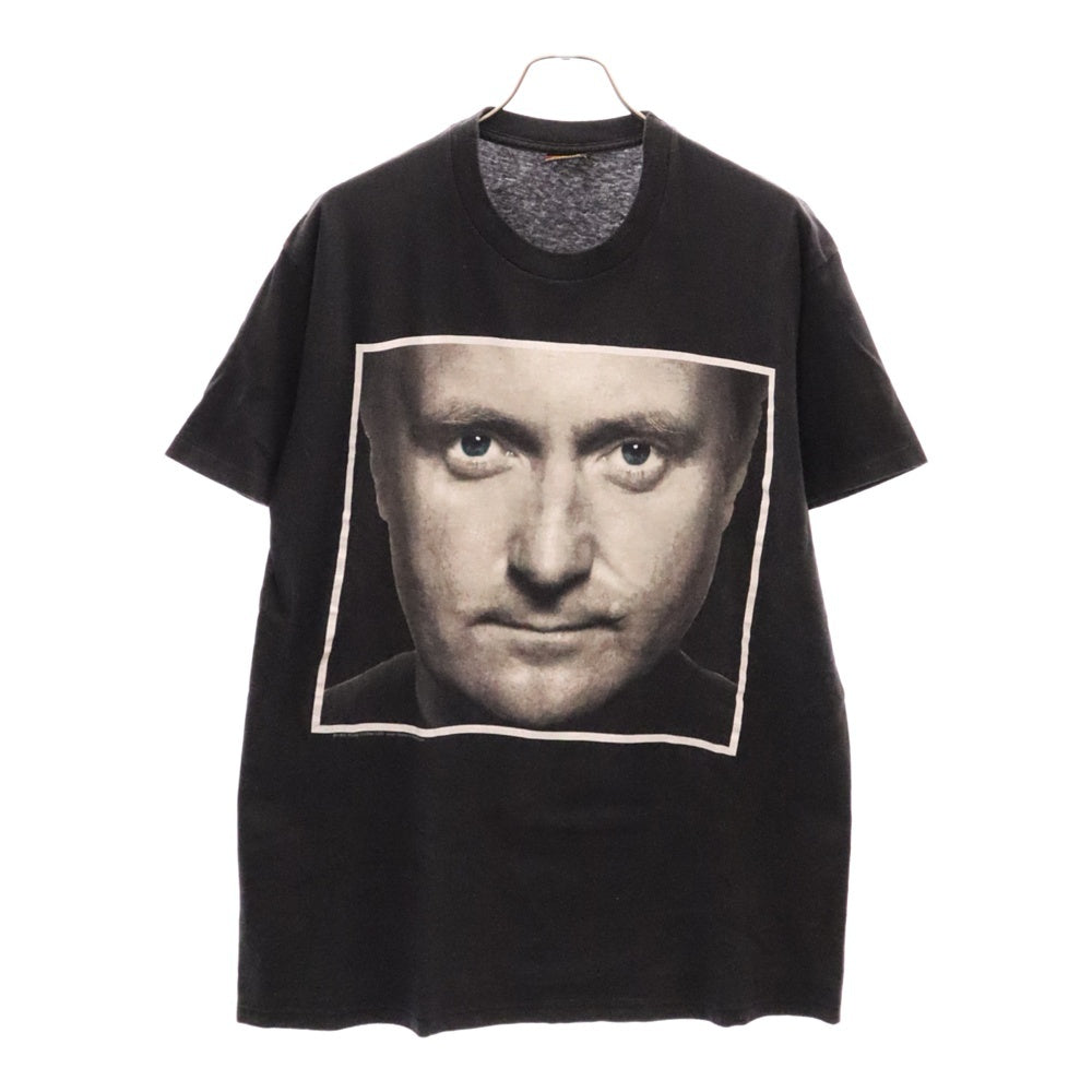 VINTAGE(ヴィンテージ) 90s PHIL COLLINS T-shirt フィル コリンズ フォト プリント クルーネック 半袖Tシャツ ブラック