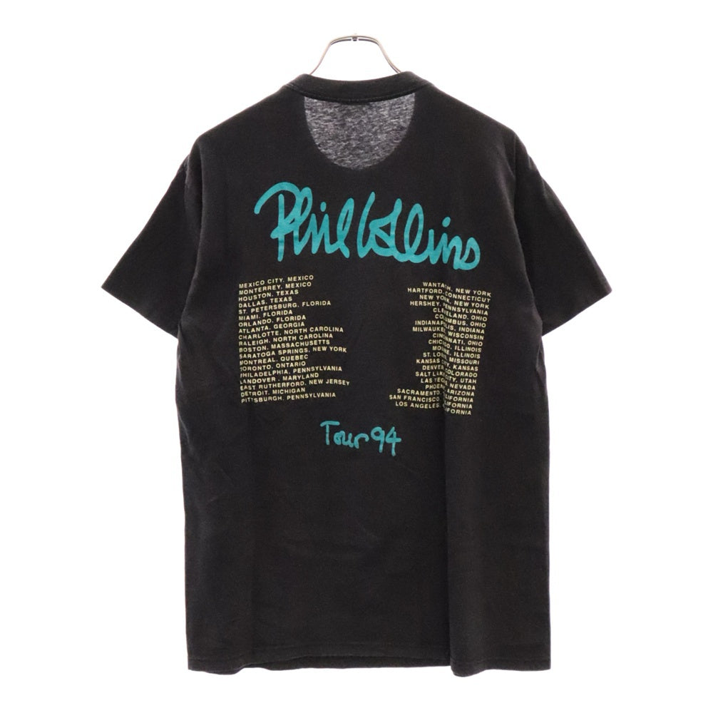 VINTAGE(ヴィンテージ) 90s PHIL COLLINS T-shirt フィル コリンズ フォト プリント クルーネック 半袖Tシャツ ブラック