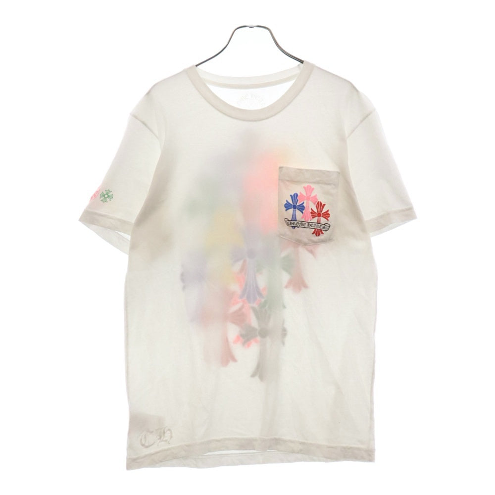 CHROME HEARTS(クロムハーツ) 21SS MLTCOL CEM CRS Tee クロムハーツ マルチカラー セメタリークロス 半袖カットソー Tシャツ ホワイト