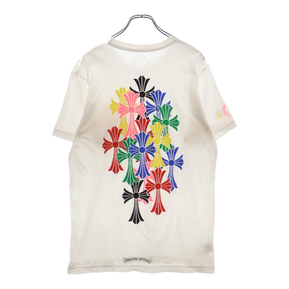 CHROME HEARTS(クロムハーツ) 21SS MLTCOL CEM CRS Tee クロムハーツ マルチカラー セメタリークロス 半袖カットソー Tシャツ ホワイト