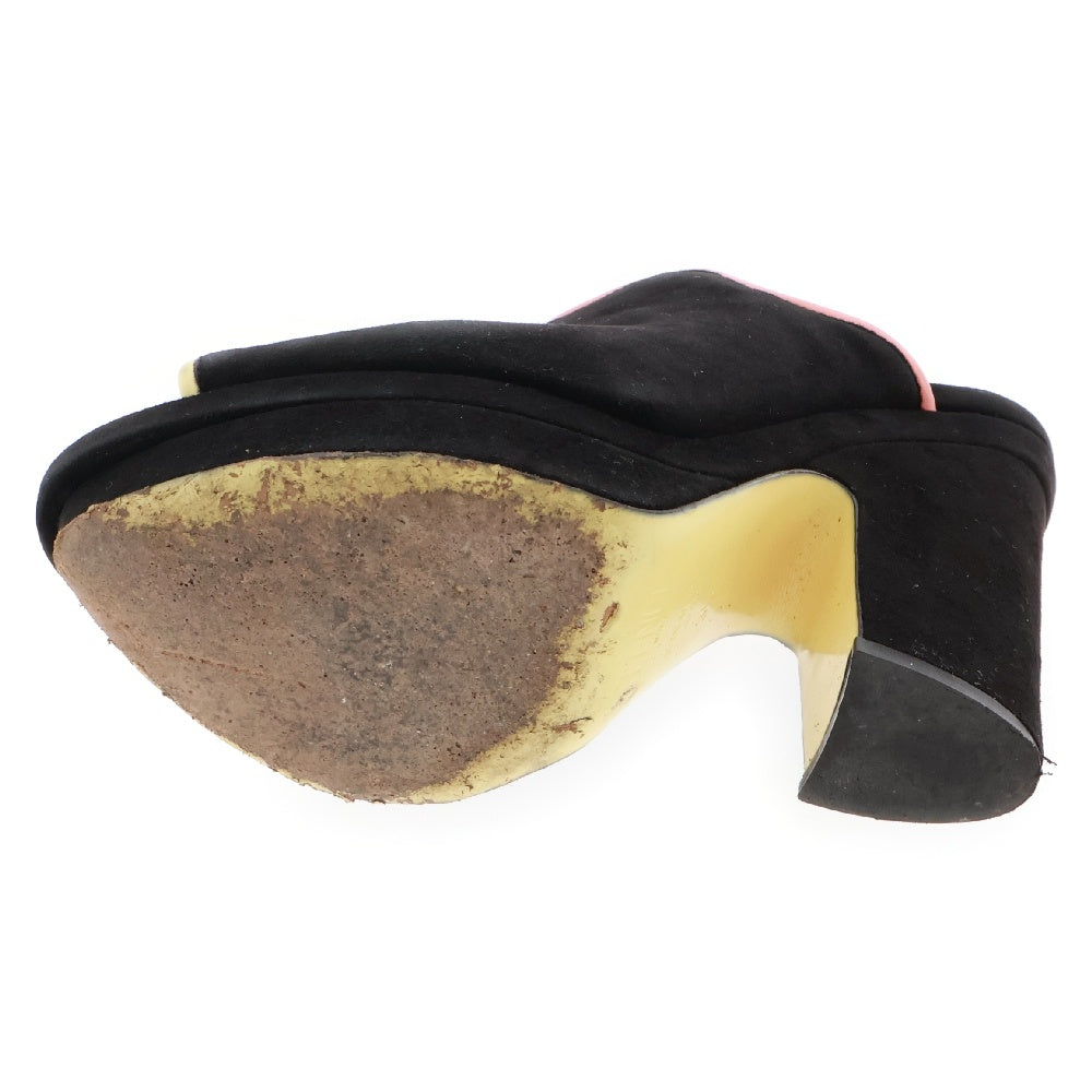 FENDI(フェンディ) Suede Wave Platform Mules スウェード ミュール レディース ブラック