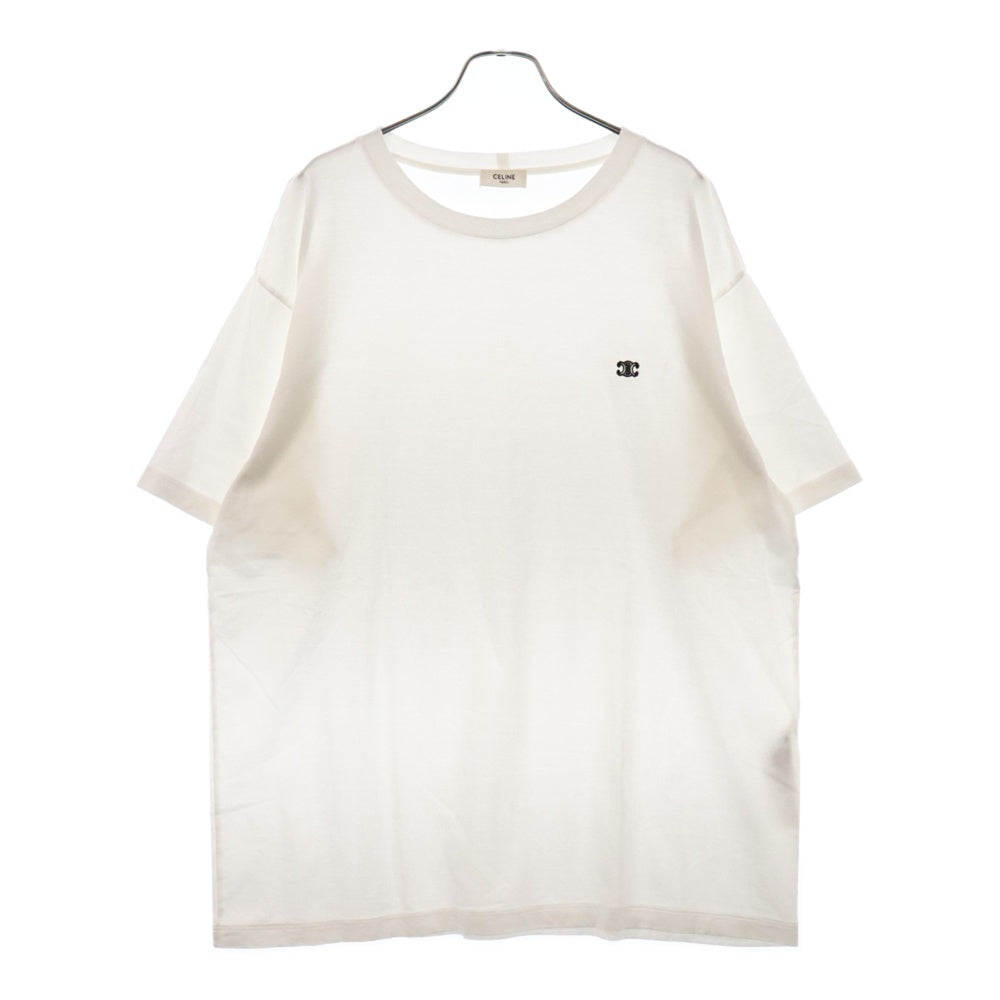 CELINE(セリーヌ) 24SS TRIOMPHE トリオンフルーズ Tシャツ 半袖カットソー 2X04I671Q ホワイト
