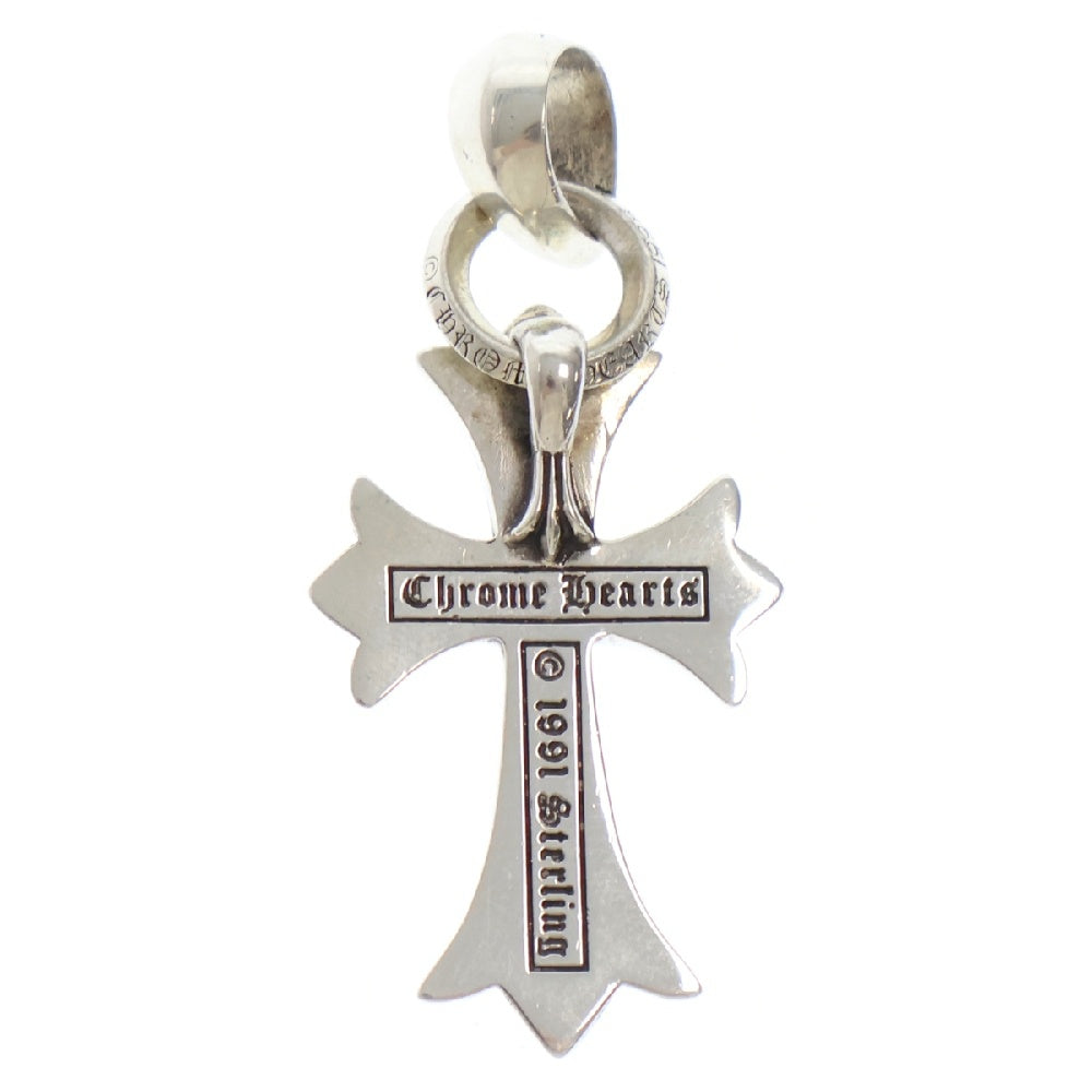 CHROME HEARTS(クロムハーツ) CH CRS SML WBALE PD スモールCHクロス ベイル アフターPAVEダイヤ Wベイル ネックレストップ シルバー