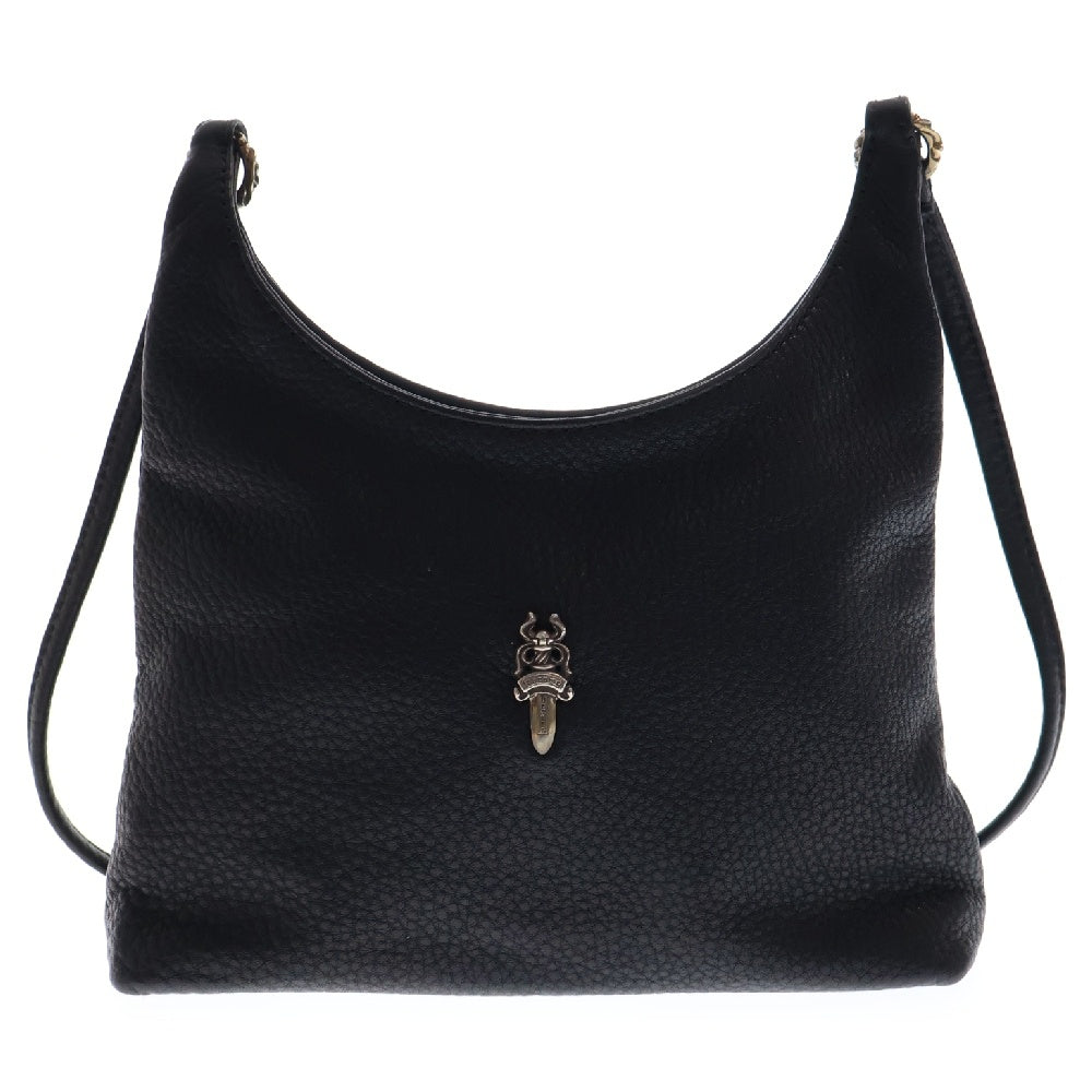 CHROME HEARTS(クロムハーツ) VIV ダガー装飾レザーショルダー トート バッグ シルバー/ブラック レディース