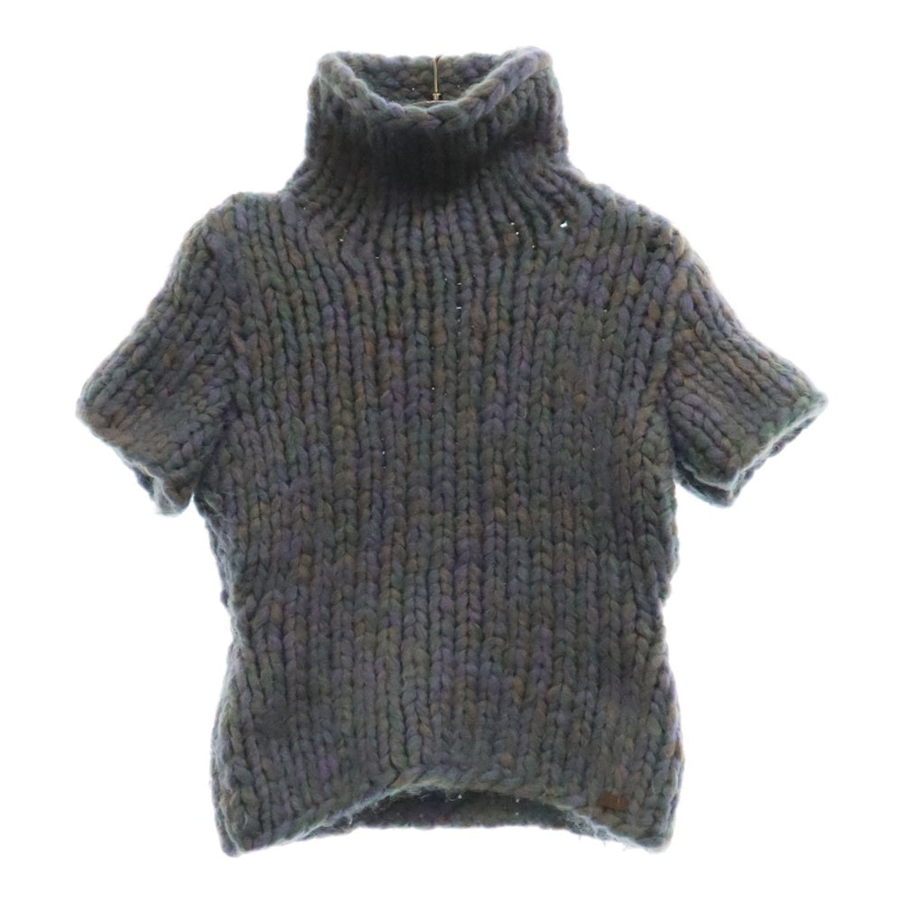 CHANEL(シャネル) アームウォーマー付き タートルネックニットセーター パープル/グリーン レディース P16701V00841