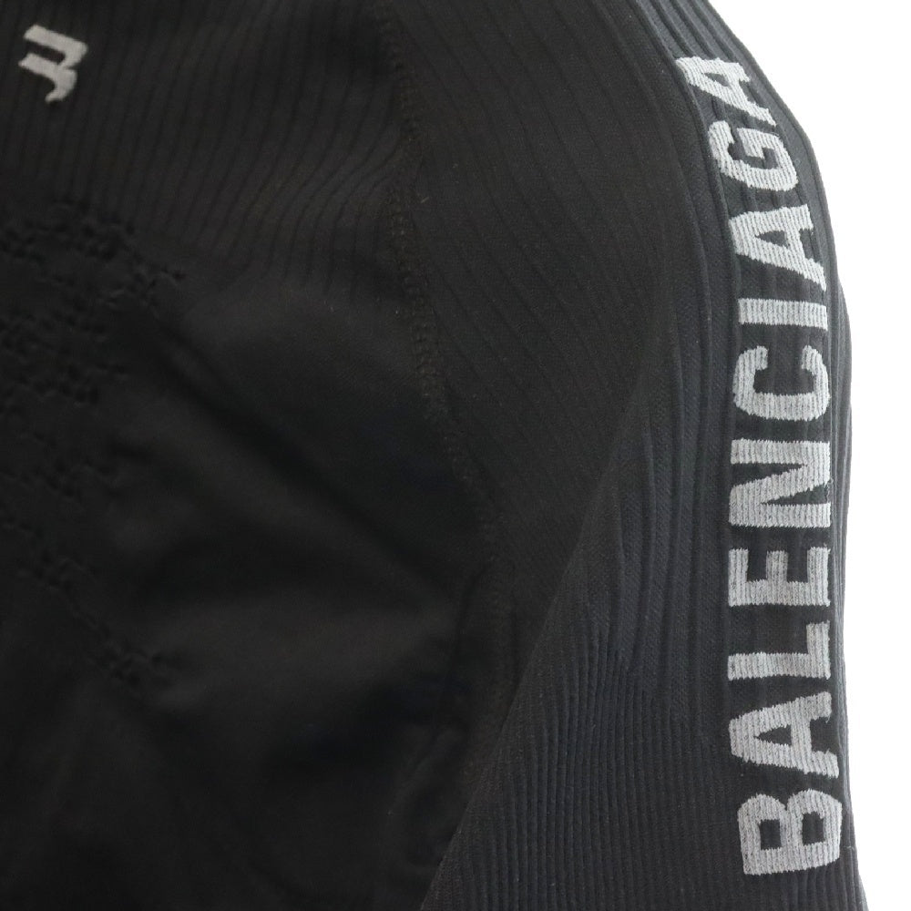 BALENCIAGA(バレンシアガ) SPORTY B CREWNECK ATHLETIC TOP スポーツロゴ アスレチック クルーネックシャツ 半袖カットソー 719662 4C984 ブラック