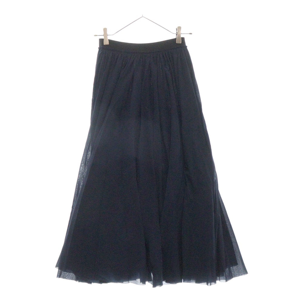 JIL SANDER(ジルサンダー) ナイロンメッシュ プリーツロングスカート JSCO725012 ネイビー レディース
