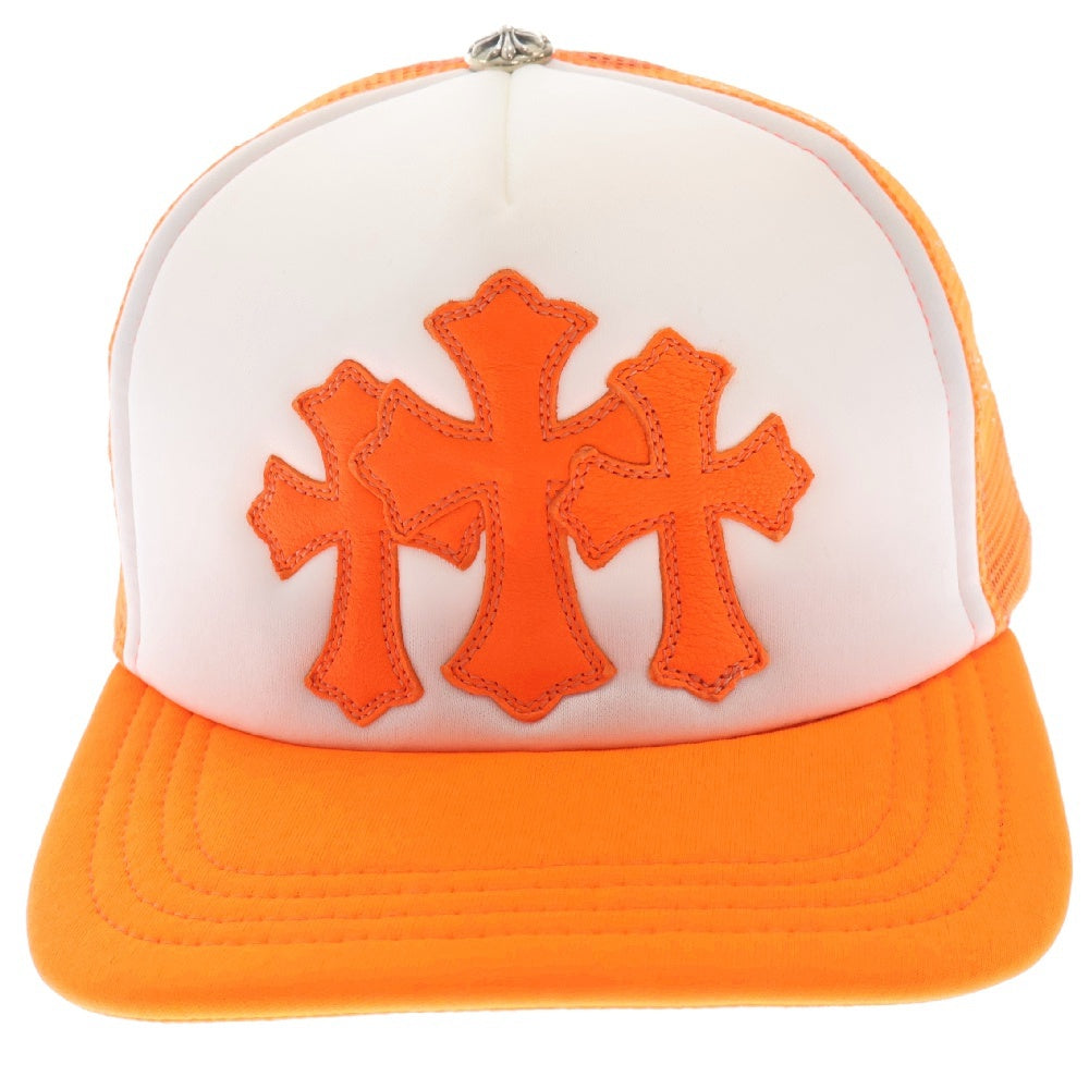 CHROME HEARTS(クロムハーツ) CRS PATCH Trucker Cap クロスパッチ メッシュトラッカー キャップ オレンジ