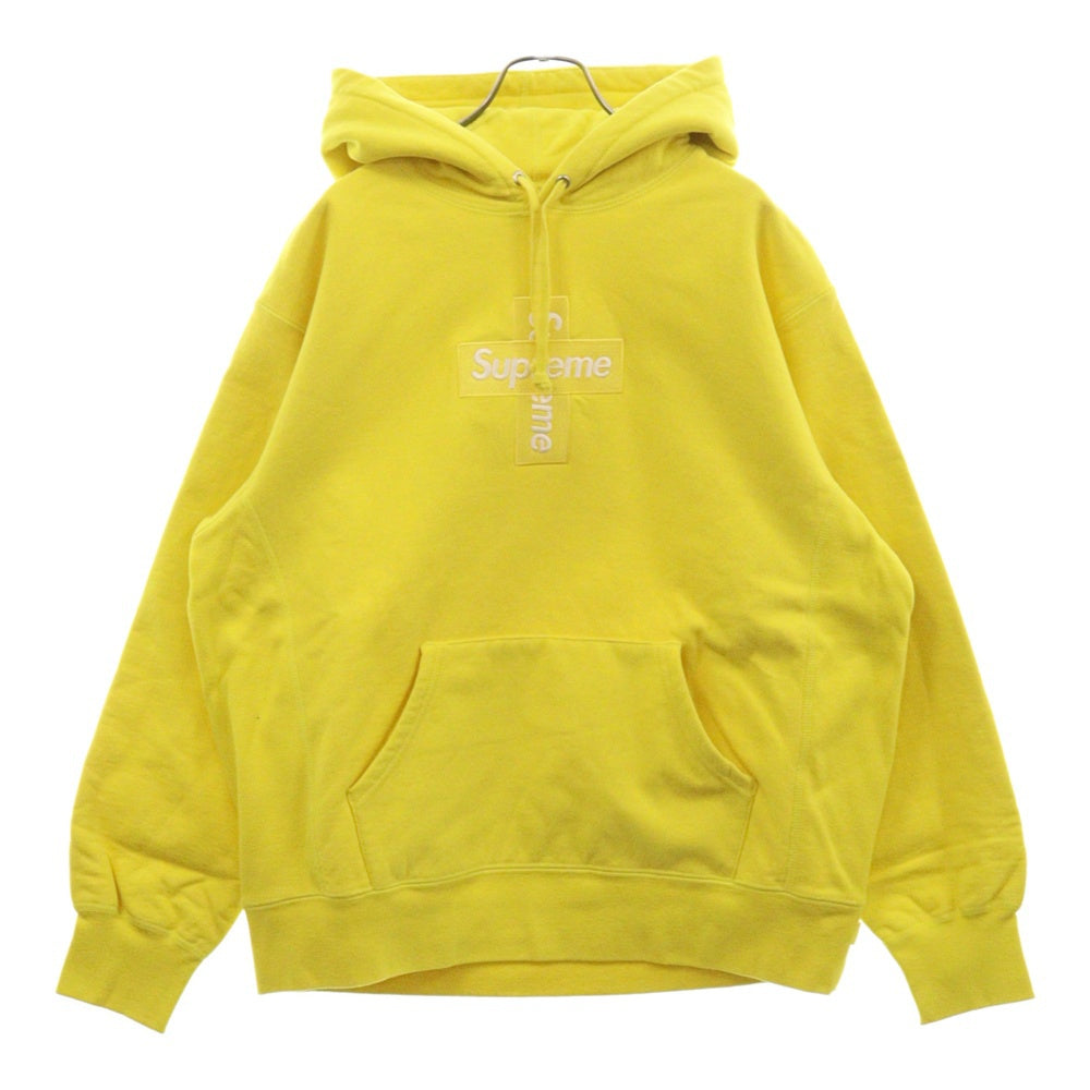 SUPREME(シュプリーム) 20AW Cross Box Logo Hooded Sweatshirt クロスボックスロゴ フーデッド スウェットシャツ スウェットパーカー イエロー